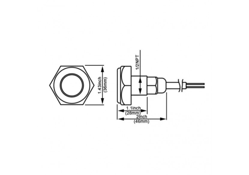 Spot LED RGB encastrable 27W 12V pour bouchon de vidange (bateau) - B2181 - Barcelona LED