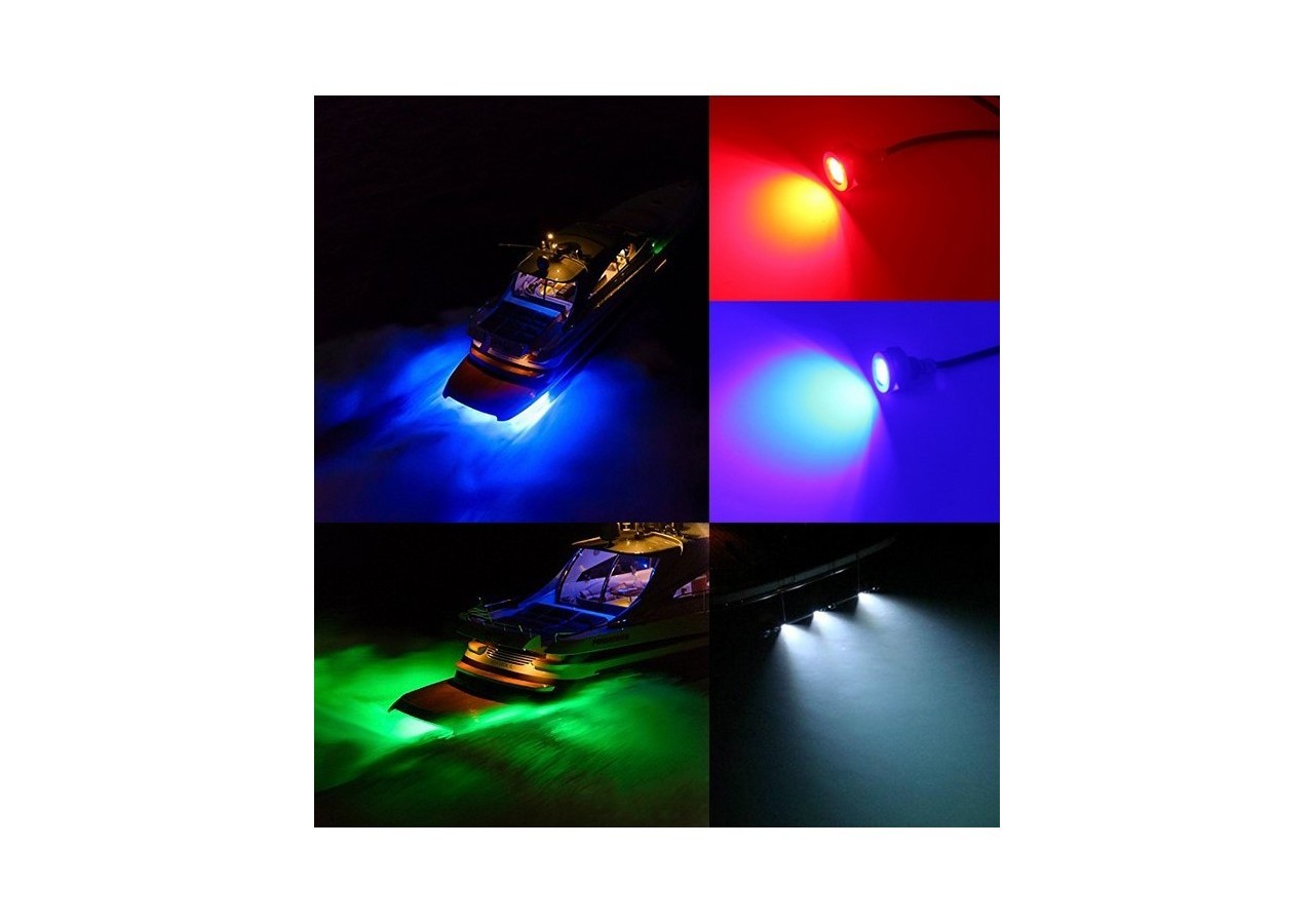 Spot LED RGB encastrable 27W 12V pour bouchon de vidange (bateau) - B2181 - Barcelona LED