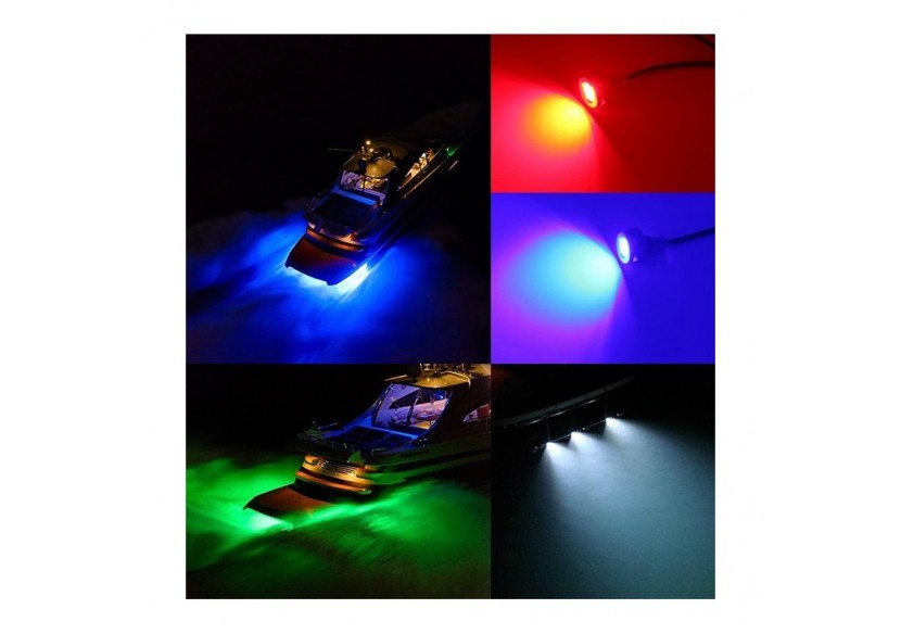 Spot LED RGB encastrable 27W 12V pour bouchon de vidange (bateau) - B2181 - Barcelona LED