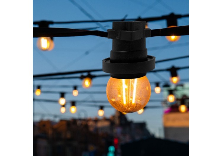 Câble plat noir 2x1.5mm pour guirlande au mètre - L400 - Barcelona LED 2