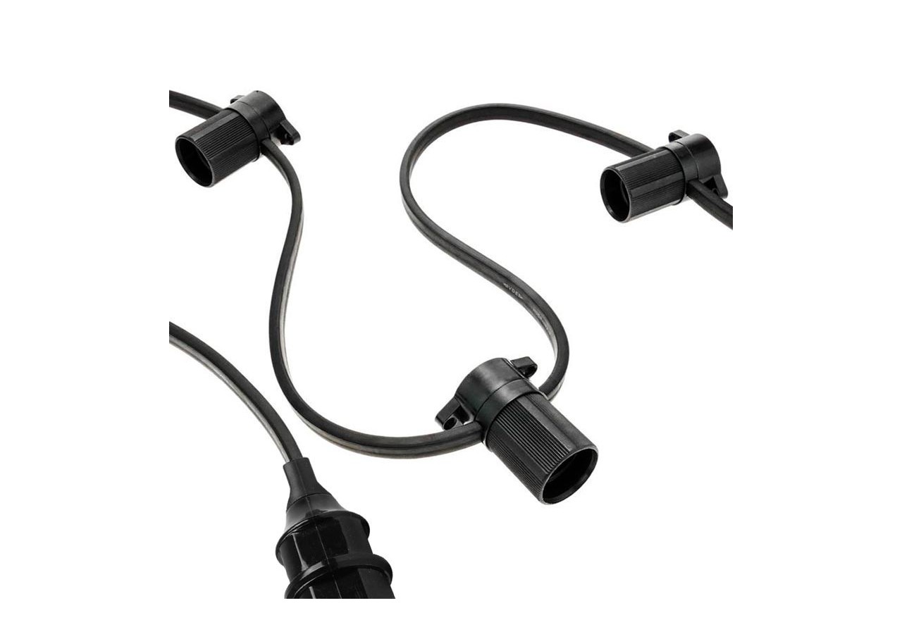 Câble plat noir 2x1.5mm pour guirlande au mètre - L400 - Barcelona LED