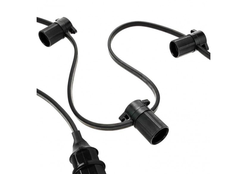 Câble plat noir 2x1.5mm pour guirlande au mètre - L400 - Barcelona LED