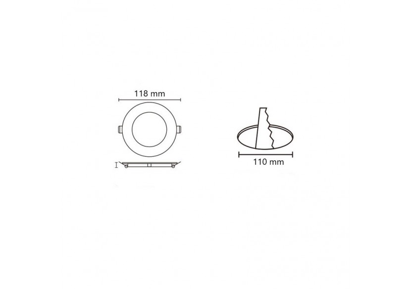 Spot LED encastrable extra plat rond 6W PRO-Garanti 5 ans - B1070-BC - Barcelona LED