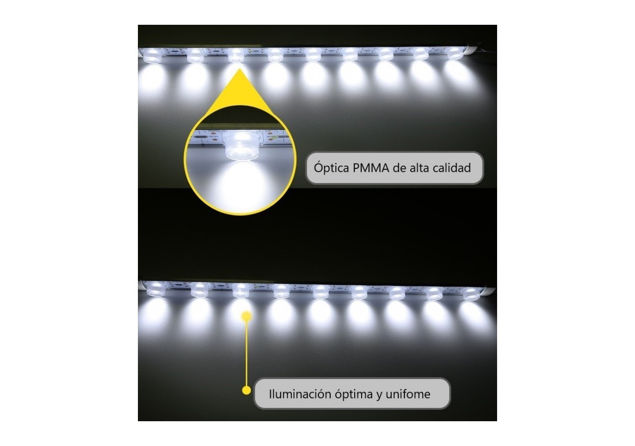 Ruban LED rigide 50cm 15W 24V DC connectable pour rétro éclairage de caisson de lumière - B1425BF - Barcelona LED