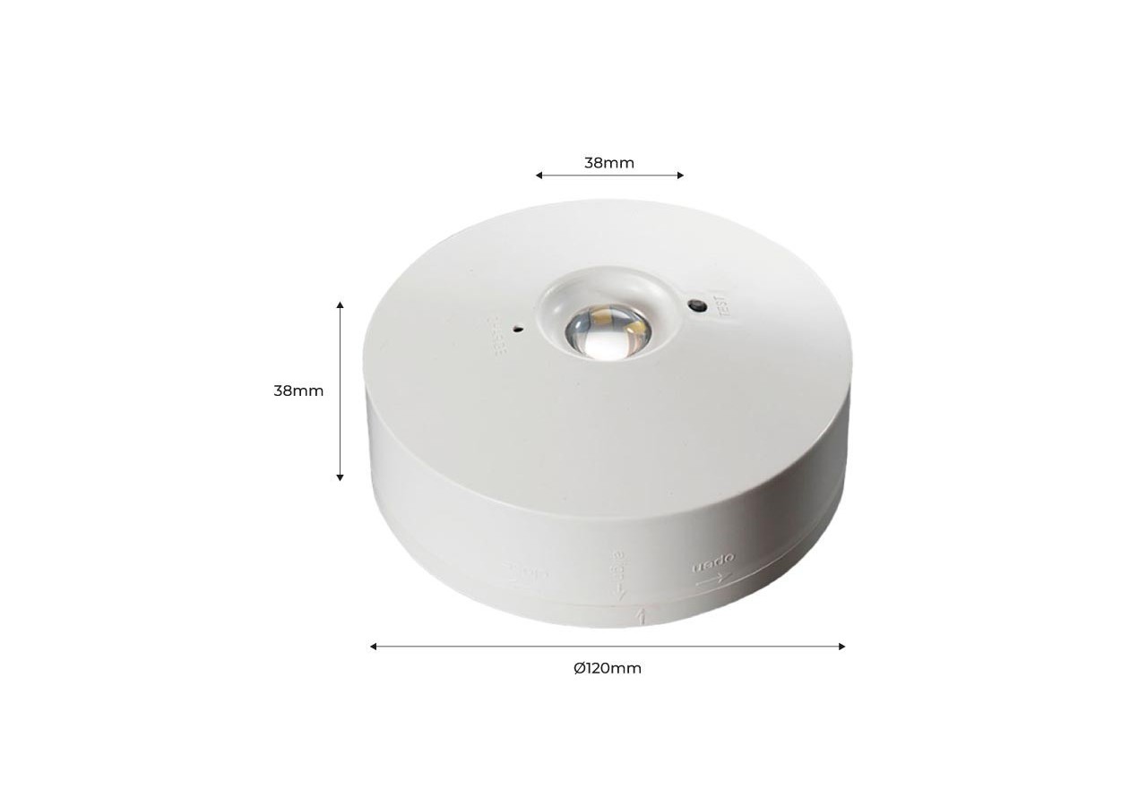 Bloc de secours LED en saillie 150lm 2,5W 3 heures IP20 - B1056 - Barcelona LED