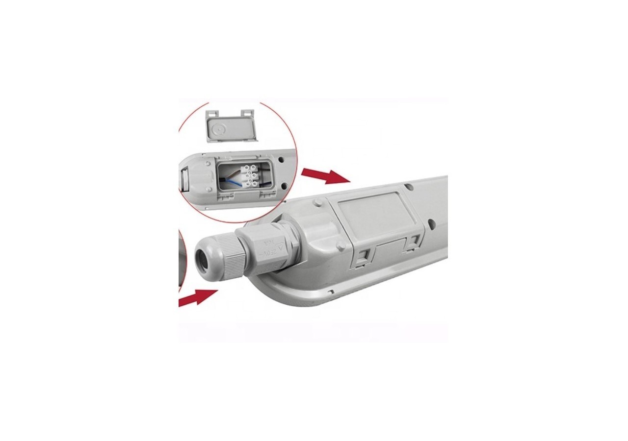 Réglette étanche LED traversante 40W 120cm 5200lm 4000K - B8400-120BN - Barcelona LED