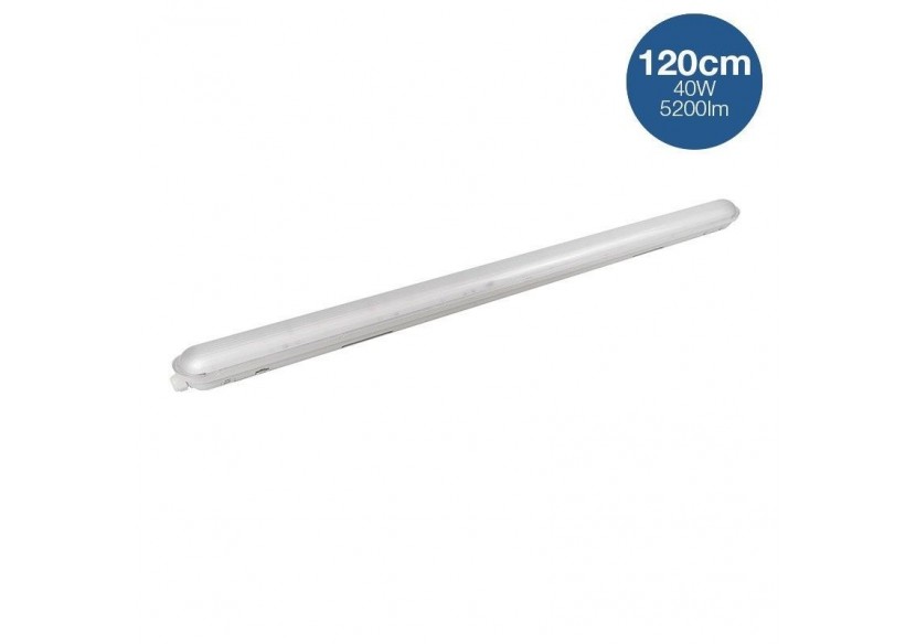 Réglette étanche LED traversante 40W 120cm 5200lm 4000K - B8400-120BN - Barcelona LED Réglette étanche LED traversante 40W 120cm 5200lm 4000K - B8400-120BN - Barcelona LED