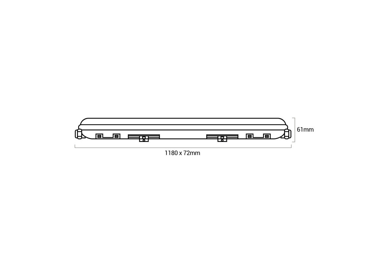 Réglette étanche LED traversante 40W 120cm 5200lm 4000K - B8400-120BN - Barcelona LED