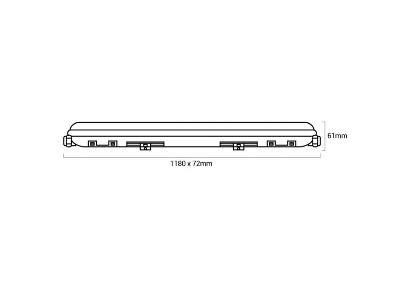 Réglette étanche LED traversante 40W 120cm 5200lm 4000K - B8400-120BN - Barcelona LED Réglette étanche LED traversante 40W 120cm 5200lm 4000K - B8400-120BN - Barcelona LED