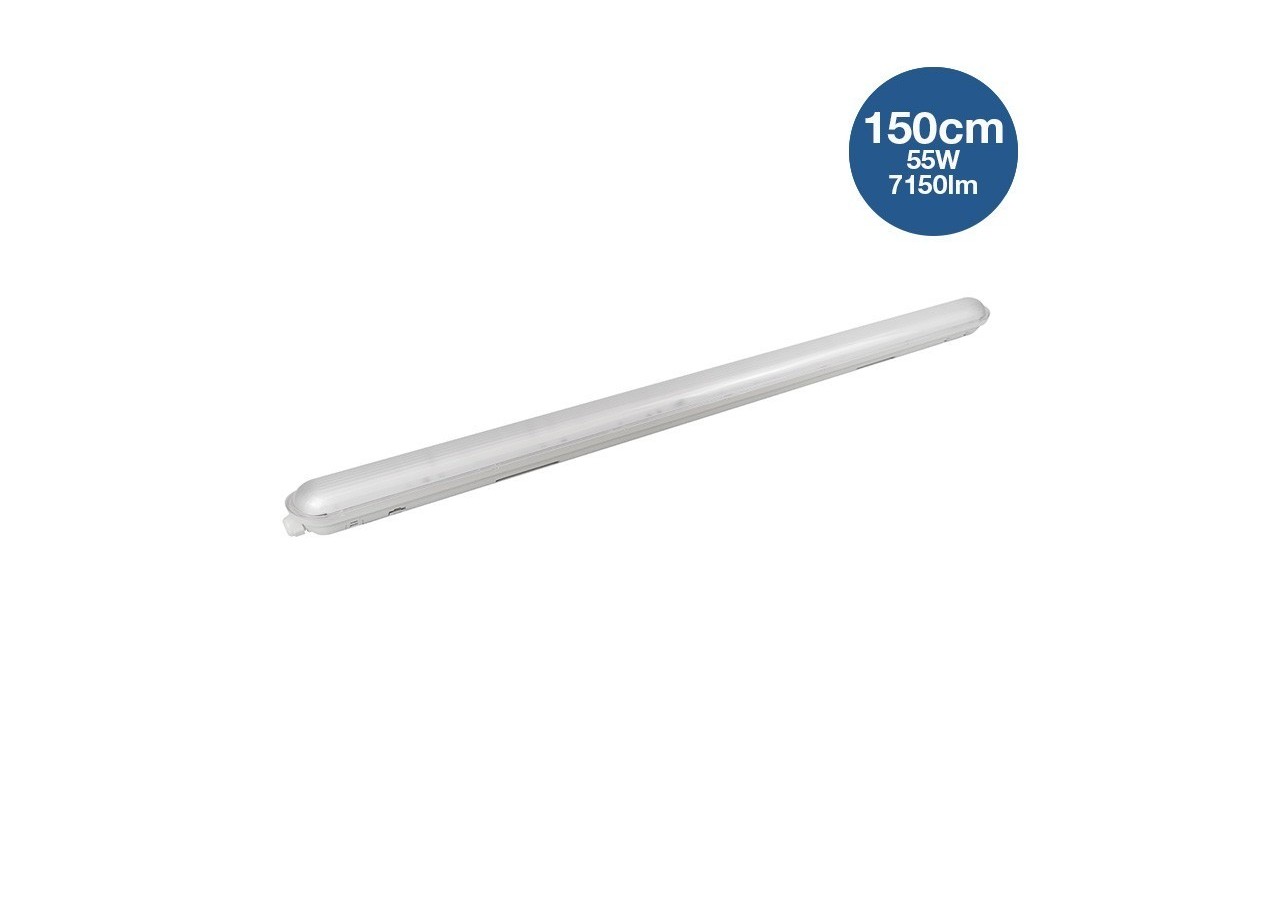 Réglette étanche LED traversante 55W 150cm 7150lm 4000K - B8400-150BN - Barcelona LED