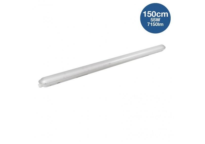 Réglette étanche LED traversante 55W 150cm 7150lm 4000K - B8400-150BN - Barcelona LED Réglette étanche LED traversante 55W 150cm 7150lm 4000K - B8400-150BN - Barcelona LED