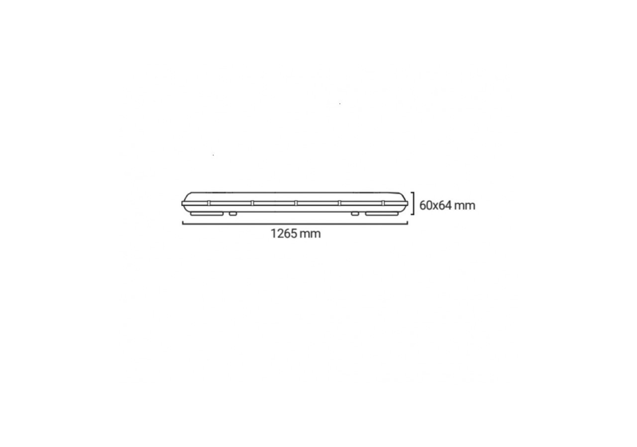 Boîtier étanche pour tube LED 120cm-IP65 - B8470-2-120 - Barcelona LED