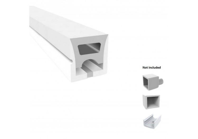 Étui flexible en silicone pour la conversion des bandes LED en néon-16x16mm-5m - BPERFLEX16X16 - Barcelona LED 2