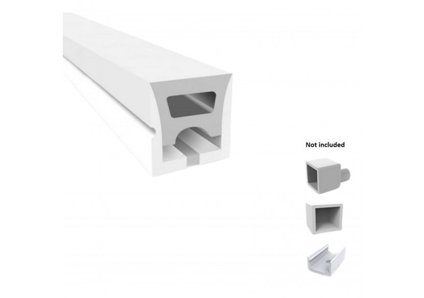 Étui flexible en silicone pour la conversion des bandes LED en néon-16x16mm-5m - BPERFLEX16X16 - Barcelona LED