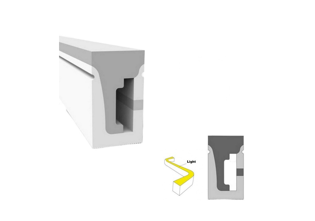 Étui en silicone flexible 10x18mm pour ruban LED - BPERFLEX10X18 - Barcelona LED