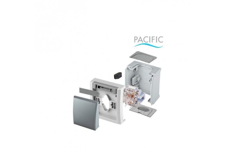 Bouton poussoir étanche 10A 250V IP54 Panasonic Pacific - WPTC40162GR - Barcelona LED 2