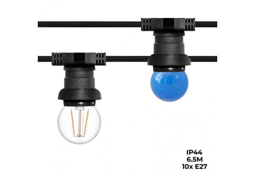 Guirlande guinguette extérieur 6.5m connectable en série - L1000-1 - Barcelona LED