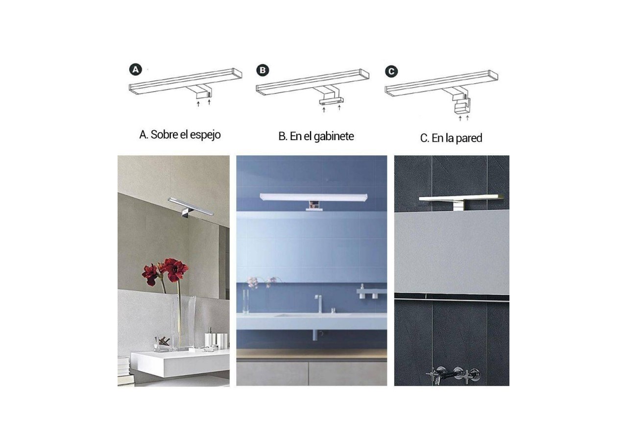 Applique LED 10W pour miroirde salle de bain - LE202-BC - Barcelona LED