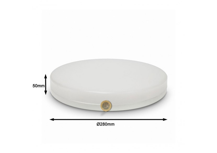 Plafonnier LED rond en saillie 2040LM 18W IP65 - B1725-R-CCT - Barcelona LED