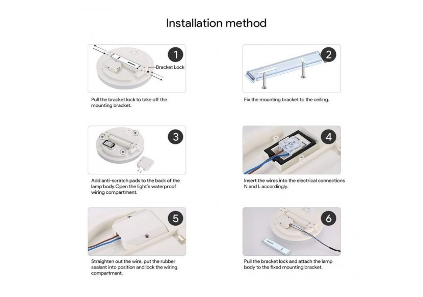 Plafonnier LED rond en saillie 2040LM 18W IP65 - B1725-R-CCT - Barcelona LED