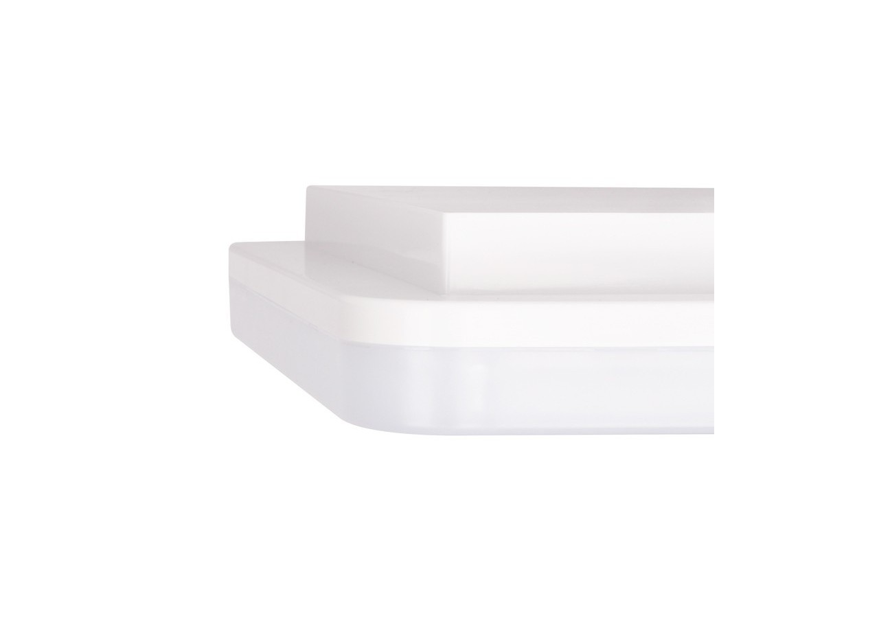 Plafonnier LED étanche carré blanc 24W en saillie 2640LM IP54 - B1720-C-BC - Barcelona LED