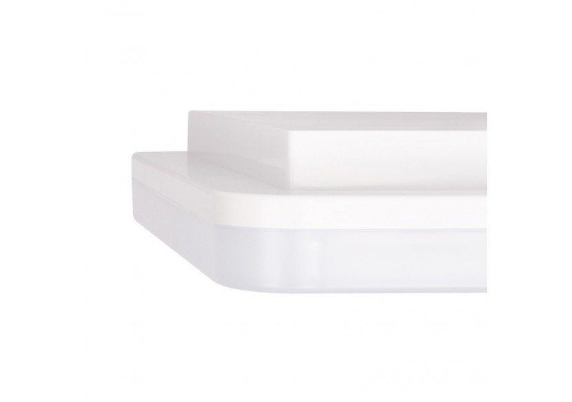 Plafonnier LED étanche carré blanc 24W en saillie 2640LM IP54 - B1720-C-BC - Barcelona LED