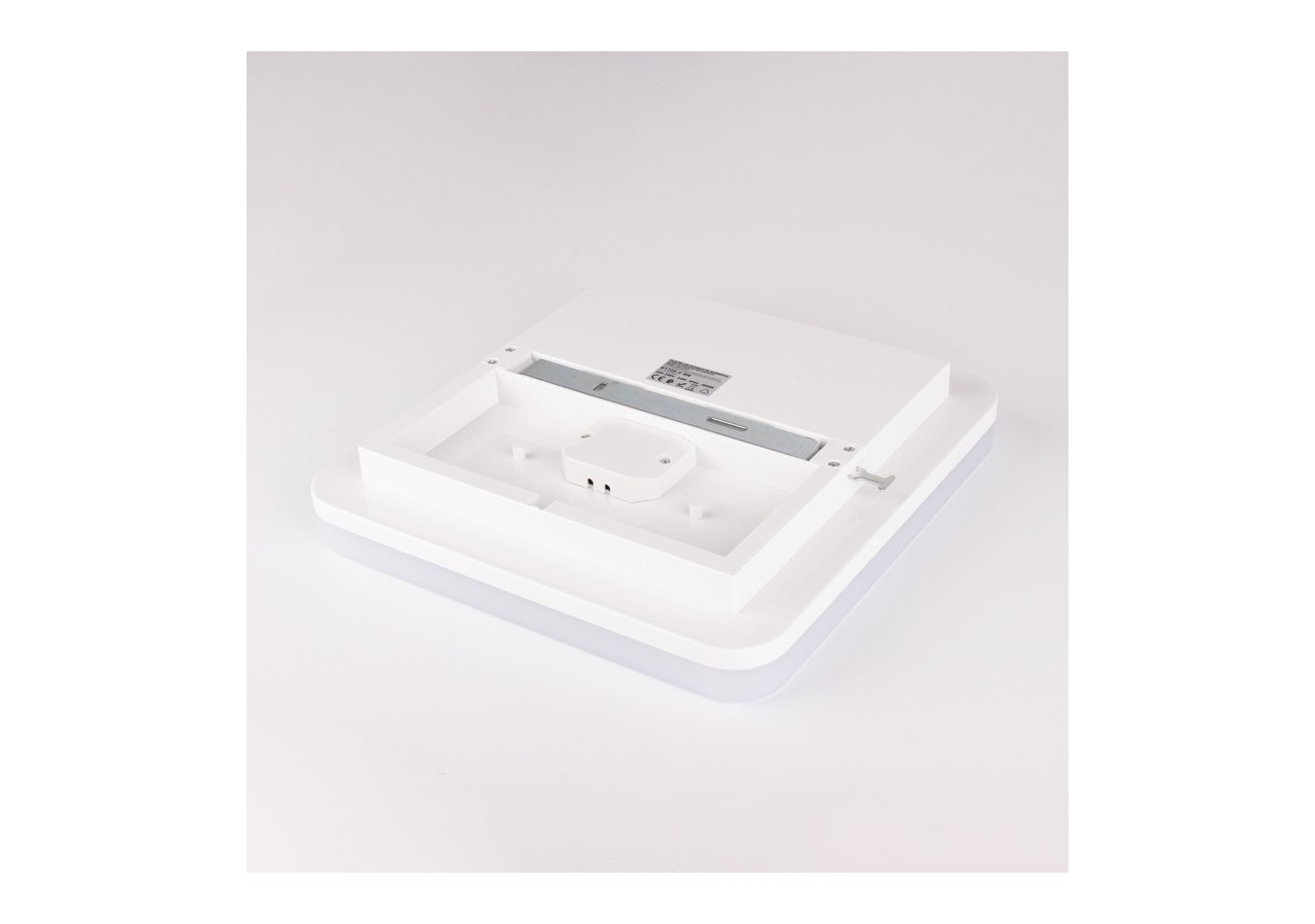 Plafonnier LED étanche carré blanc 24W en saillie 2640LM IP54 - B1720-C-BC - Barcelona LED