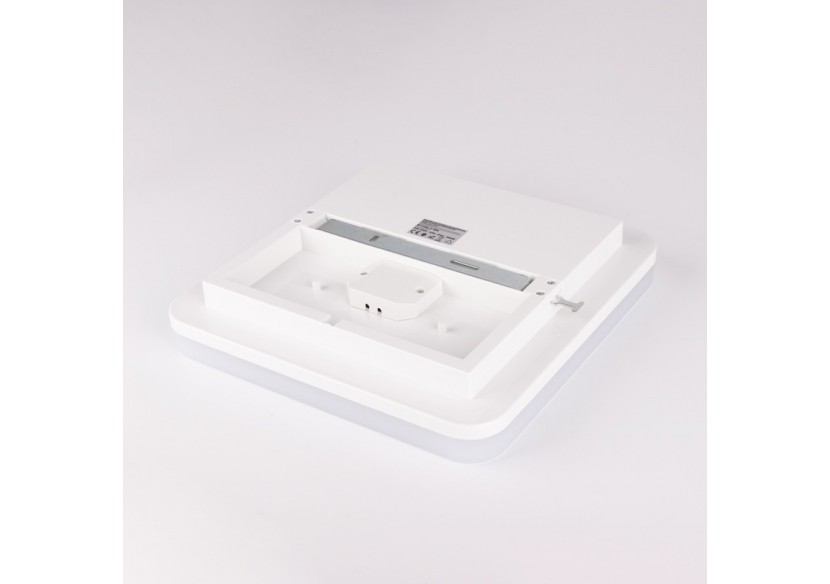 Plafonnier LED étanche carré blanc 24W en saillie 2640LM IP54 - B1720-C-BC - Barcelona LED