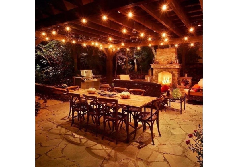 Câble guirlande guinguette extérieur 10m-IP44 - L1700 - Barcelona LED