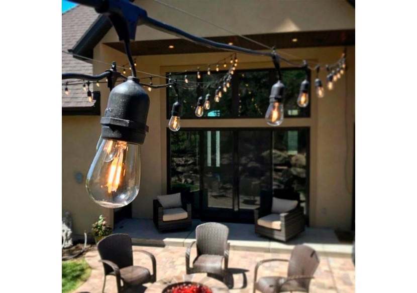 Câble guirlande guinguette extérieur 10m-IP44 - L1700 - Barcelona LED