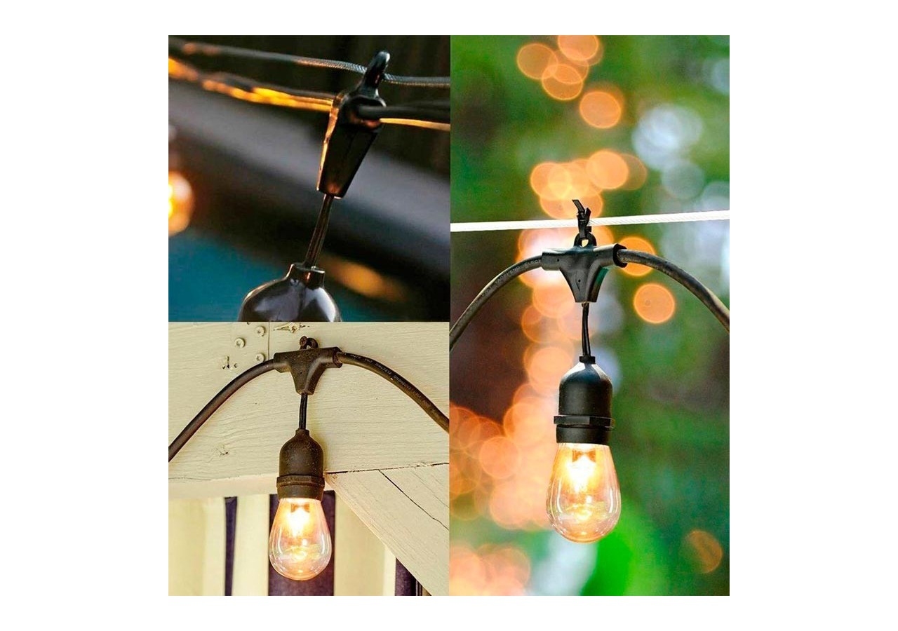 Câble guirlande guinguette extérieur 10m-IP44 - L1700 - Barcelona LED