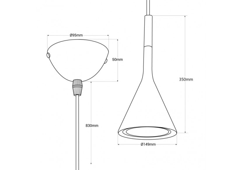 Suspension moderne "Calyx"-E27 - L3048B - Barcelona LED