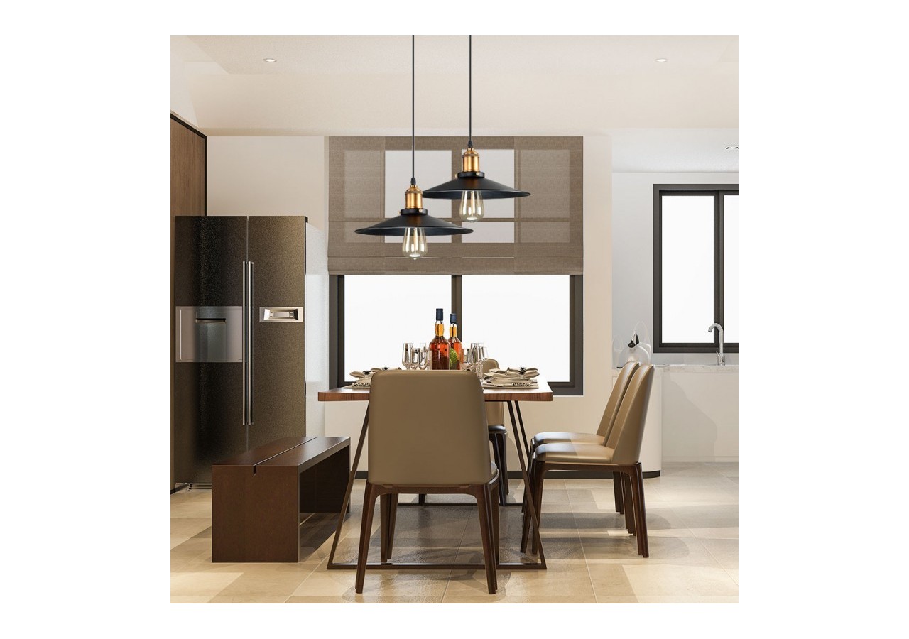 Lampe pendante rétro "CLOCK WORK" avec douille E27 60W - L3053 - Barcelona LED