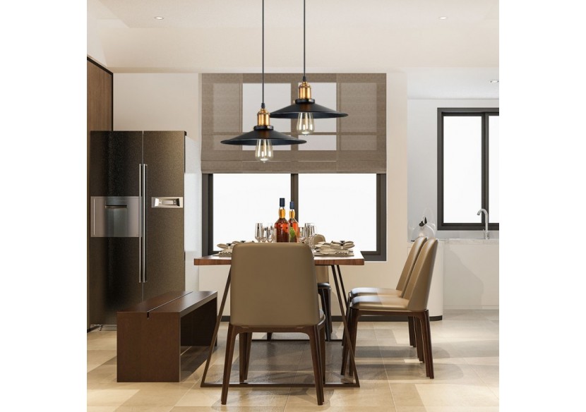 Lampe pendante rétro "CLOCK WORK" avec douille E27 60W - L3053 - Barcelona LED