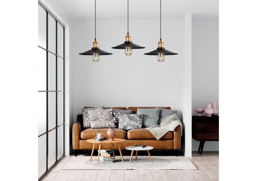 Lampe pendante rétro "CLOCK WORK" avec douille E27 60W - L3053 - Barcelona LED