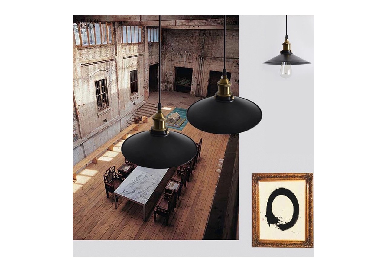 Lampe pendante rétro "CLOCK WORK" avec douille E27 60W - L3053 - Barcelona LED