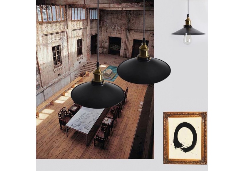 Lampe pendante rétro "CLOCK WORK" avec douille E27 60W - L3053 - Barcelona LED