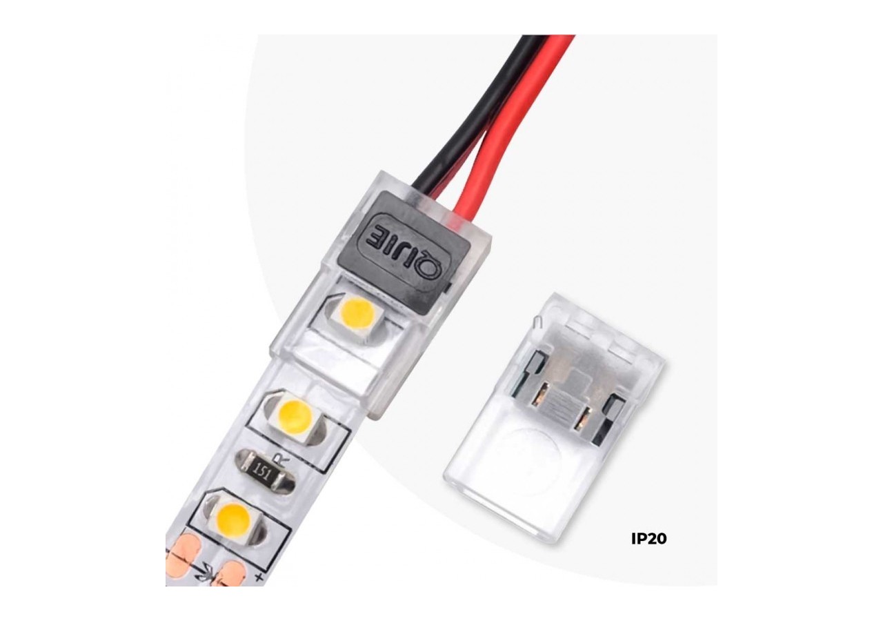 Connecteur clip 2 broches ruban à câble PCB 8mm - BCN8XB-2 - Barcelona LED