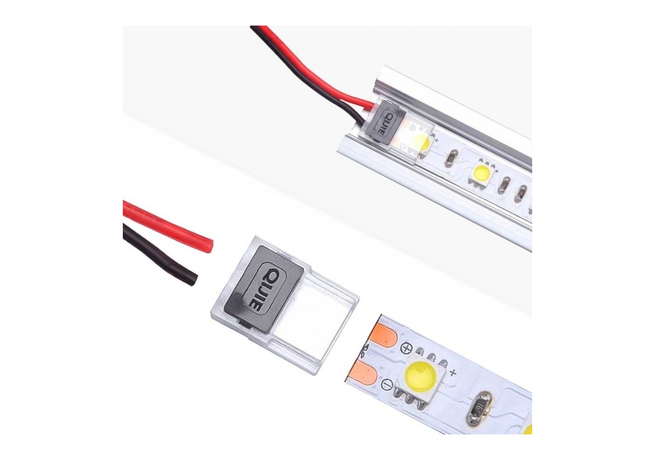 Connecteur clip 2 broches ruban à câble PCB 8mm - BCN8XB-2 - Barcelona LED