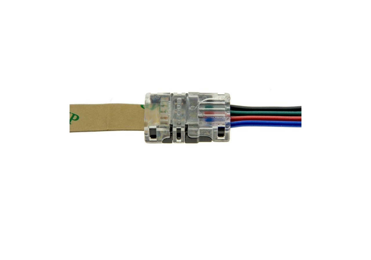 Connecteur 4 broches RGB-Ruban à câble PCB 10mm IP20 - DJN10XB-4 - Barcelona LED