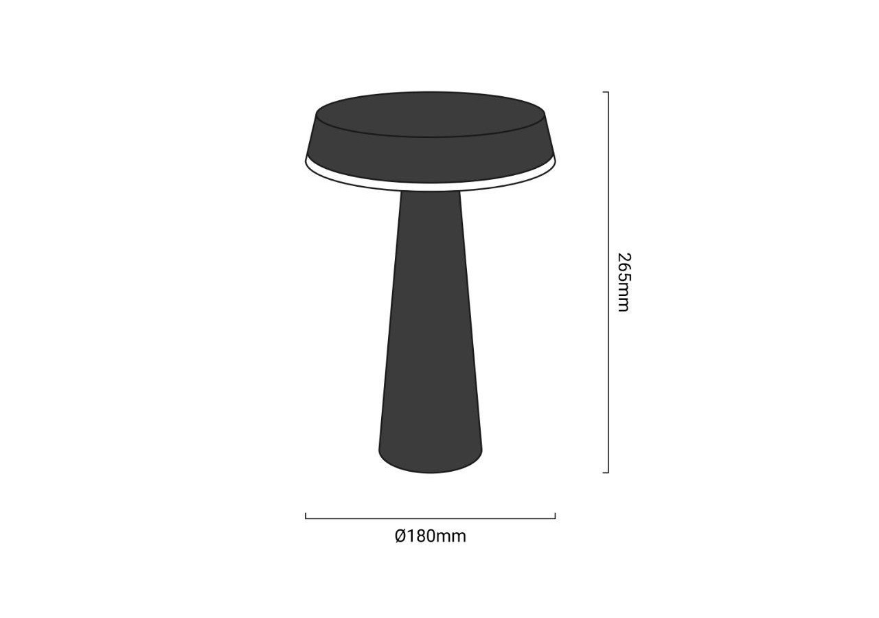 Lampe de table LED "Ares" 8W dimmable - L3038-N - Barcelona LED