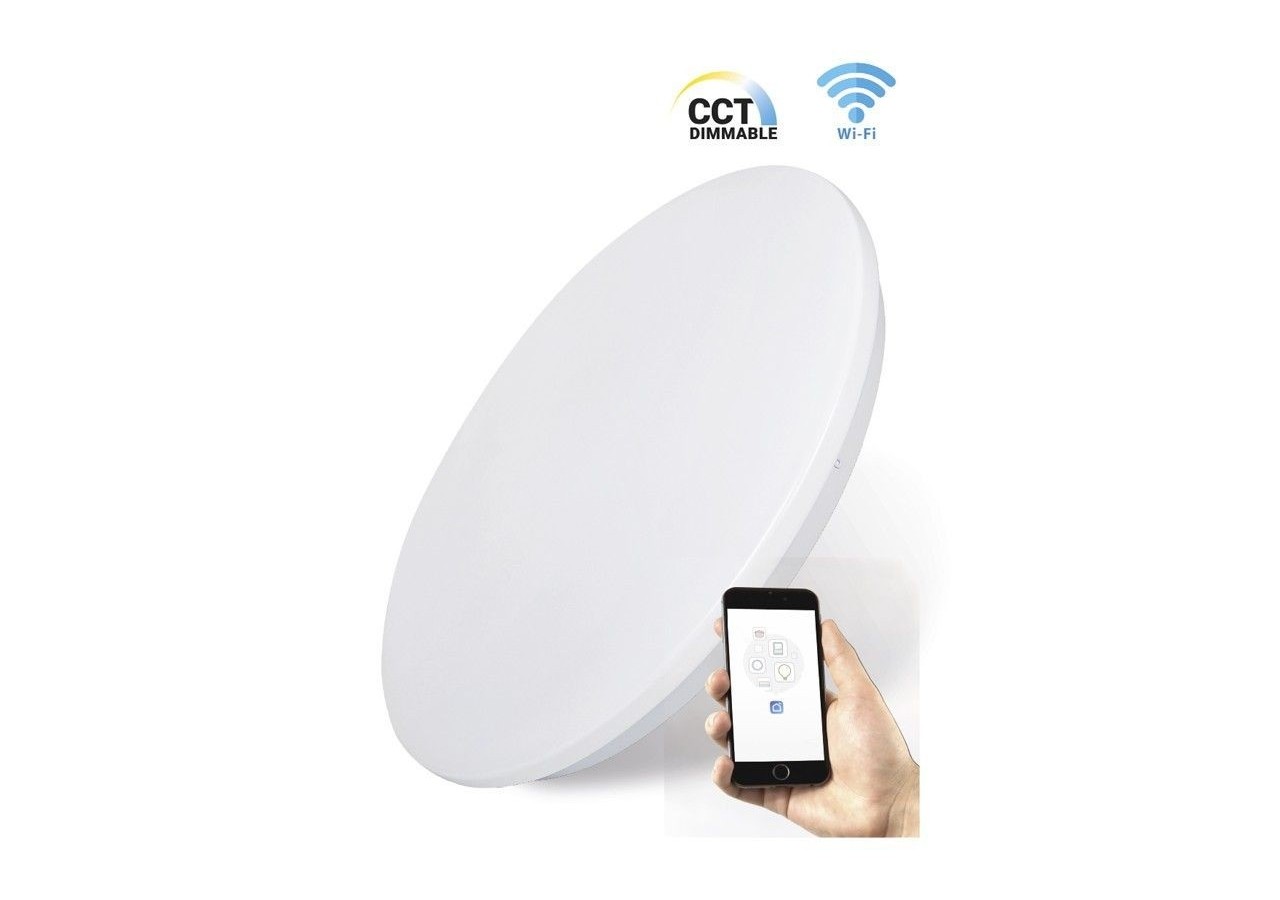 Plafonnier LED SMART-CCT WIFI en saillie 24W-IP20 - B1295-SMART - Barcelona LED