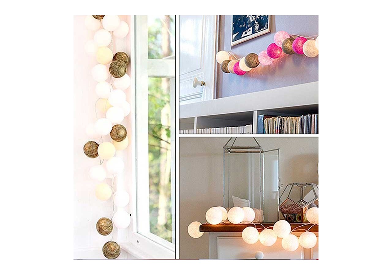 Guirlande boule lumineuse 3mètres IP44 Prise USB - B2044-WBY - Barcelona LED