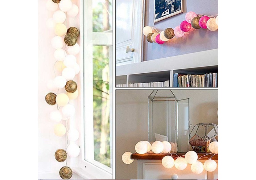 Guirlande boule lumineuse 3mètres IP44 Prise USB - B2044-WBY - Barcelona LED Guirlande boule lumineuse 3mètres IP44 Prise USB - B2044-WBY - Barcelona LED