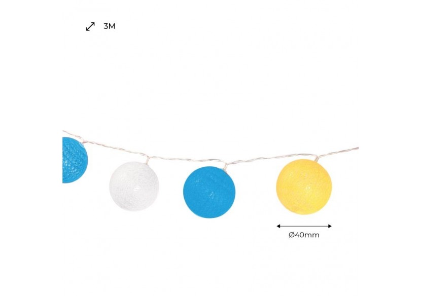 Guirlande boule lumineuse 3mètres IP44 Prise USB - B2044-WBY - Barcelona LED Guirlande boule lumineuse 3mètres IP44 Prise USB - B2044-WBY - Barcelona LED