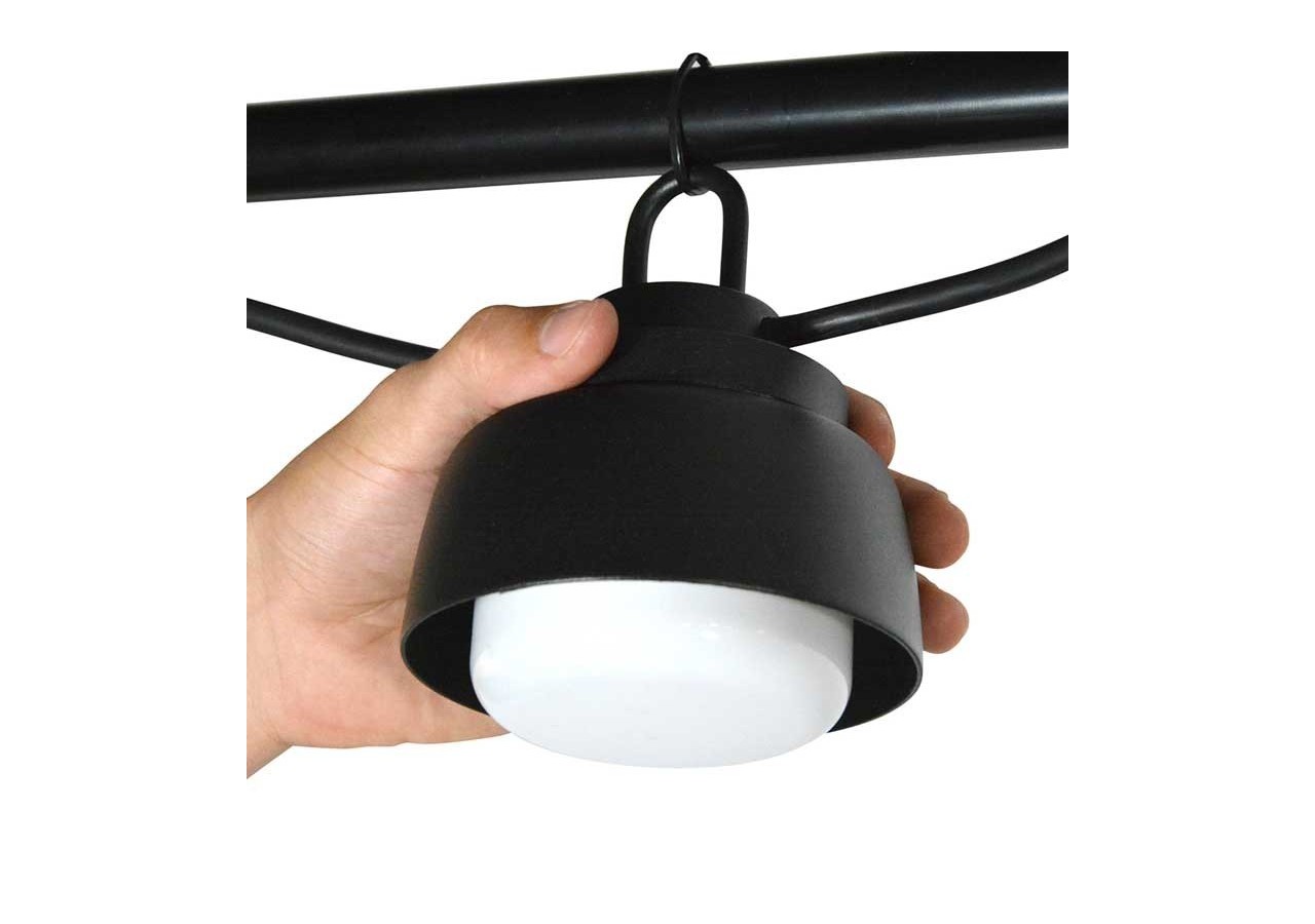 Guirlande décorative extérieur LED 6m avec 6 lumières de 8W - B2037-N-BC - Barcelona LED