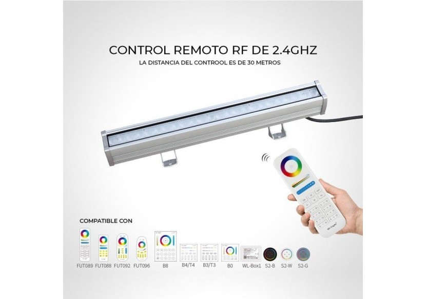Rampe LED RGB+CCT 24W Contrôle RF/WiFi | Mi Light - RL3-24 - Barcelona LED Rampe LED RGB+CCT 24W Contrôle RF/WiFi | Mi Light - RL3-24 - Barcelona LED