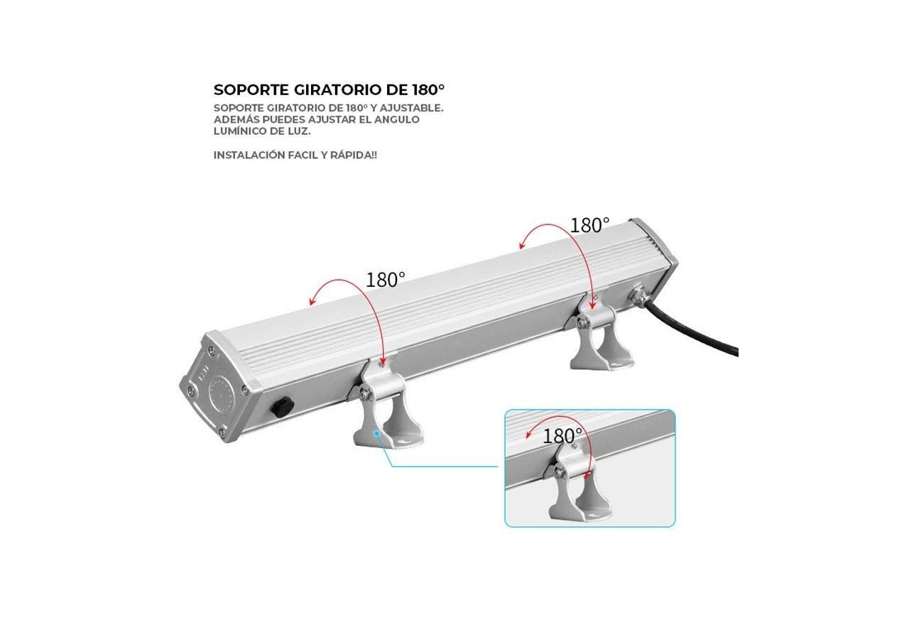 Rampe LED RGB+CCT 24W Contrôle RF/WiFi | Mi Light - RL3-24 - Barcelona LED