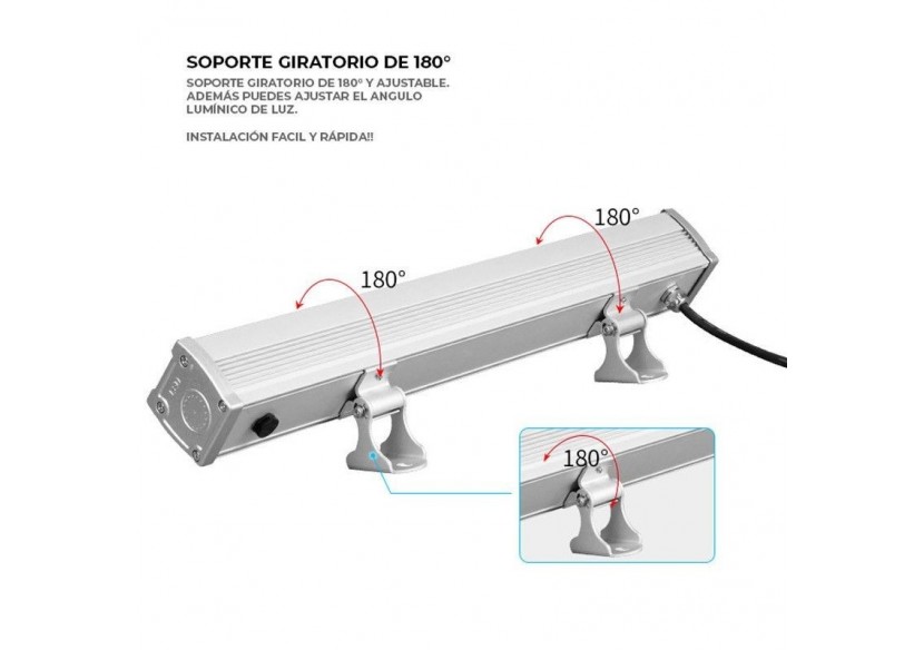 Rampe LED RGB+CCT 24W Contrôle RF/WiFi | Mi Light - RL3-24 - Barcelona LED Rampe LED RGB+CCT 24W Contrôle RF/WiFi | Mi Light - RL3-24 - Barcelona LED