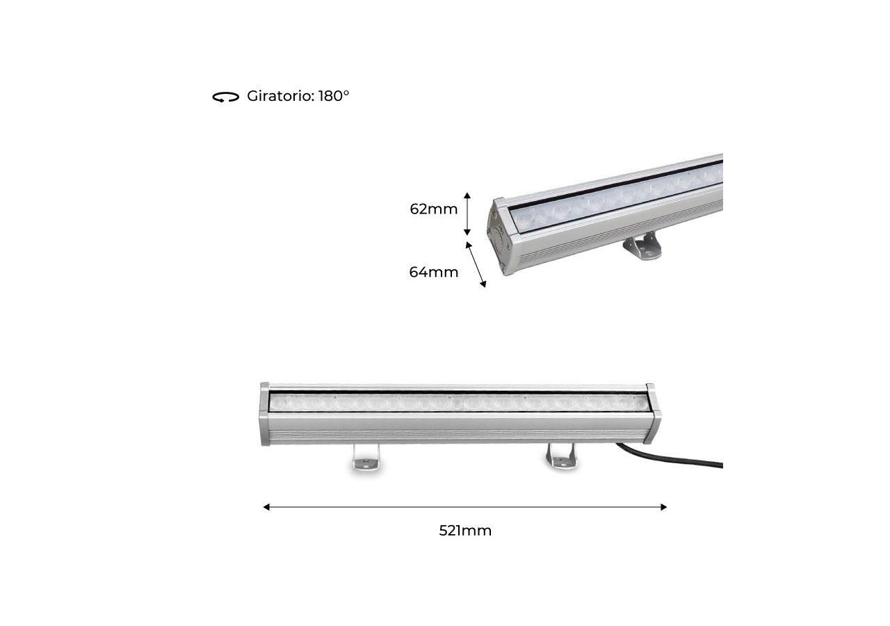 Rampe LED RGB+CCT 24W Contrôle RF/WiFi | Mi Light - RL3-24 - Barcelona LED